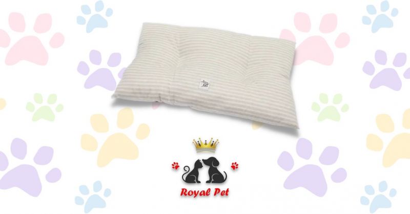 Offerta online cuscino per cani cotone riga stretta beige marca Leo&Luna